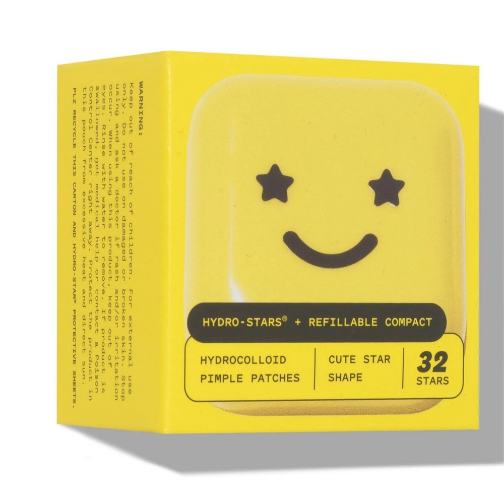 Hydro Stars Pimple Patches in Yellow Refillable Case